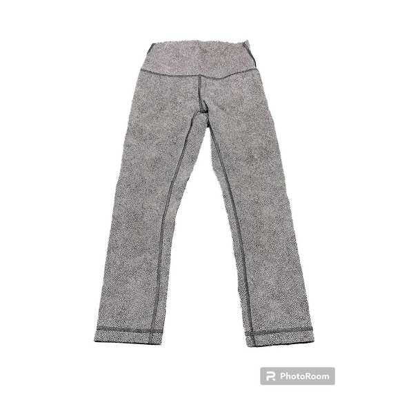 Lululemon Wunder Under High Rise Crop in Disperse Dusky Lavender Black Size‎ 4 - Picture 1 of 5